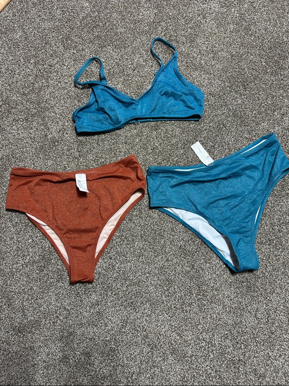 Cupshe bikini bundle Medium shimmery high waisted